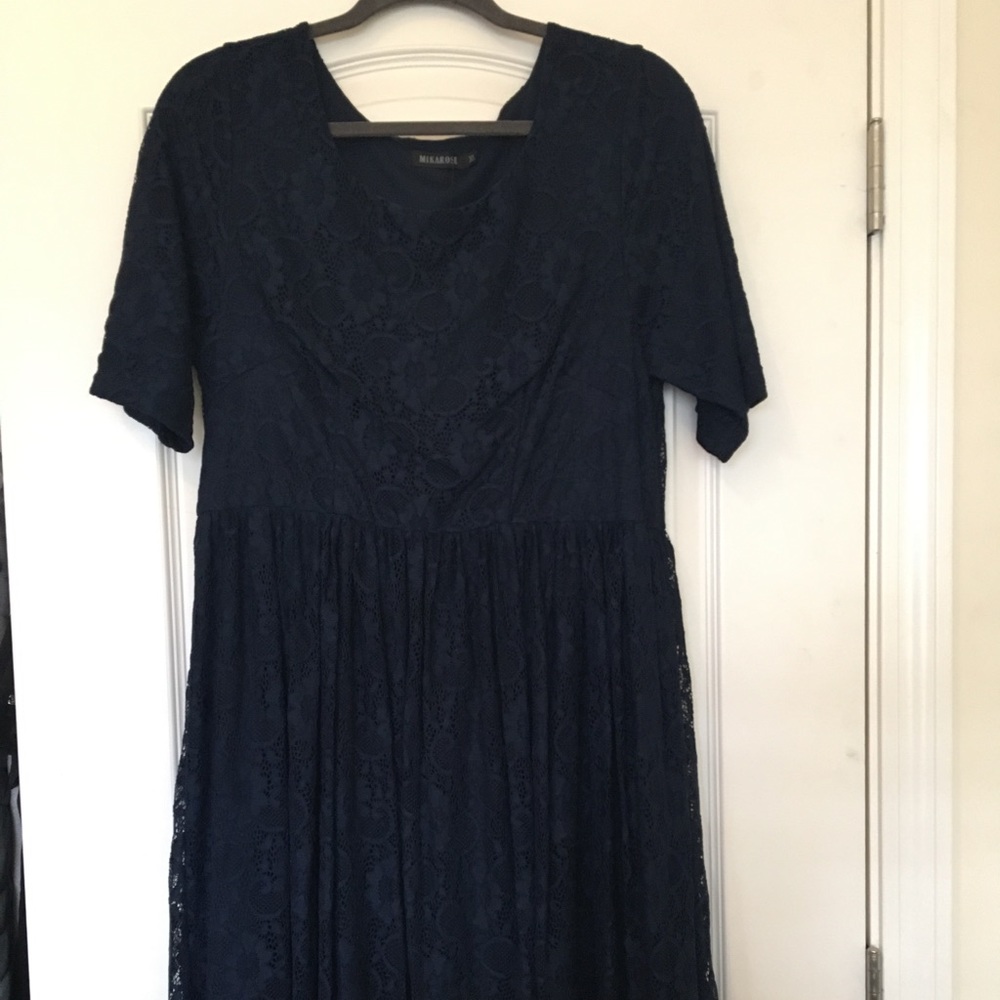 Blue lace dress